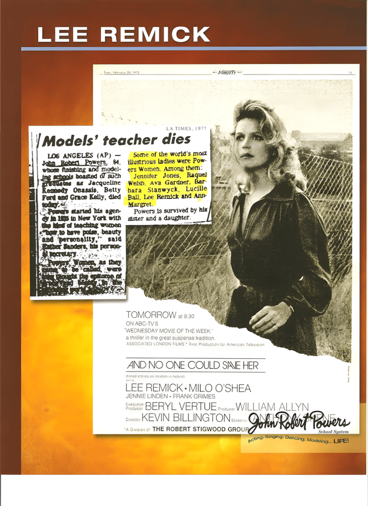Lee Remick - a legacy of John Robert Powers