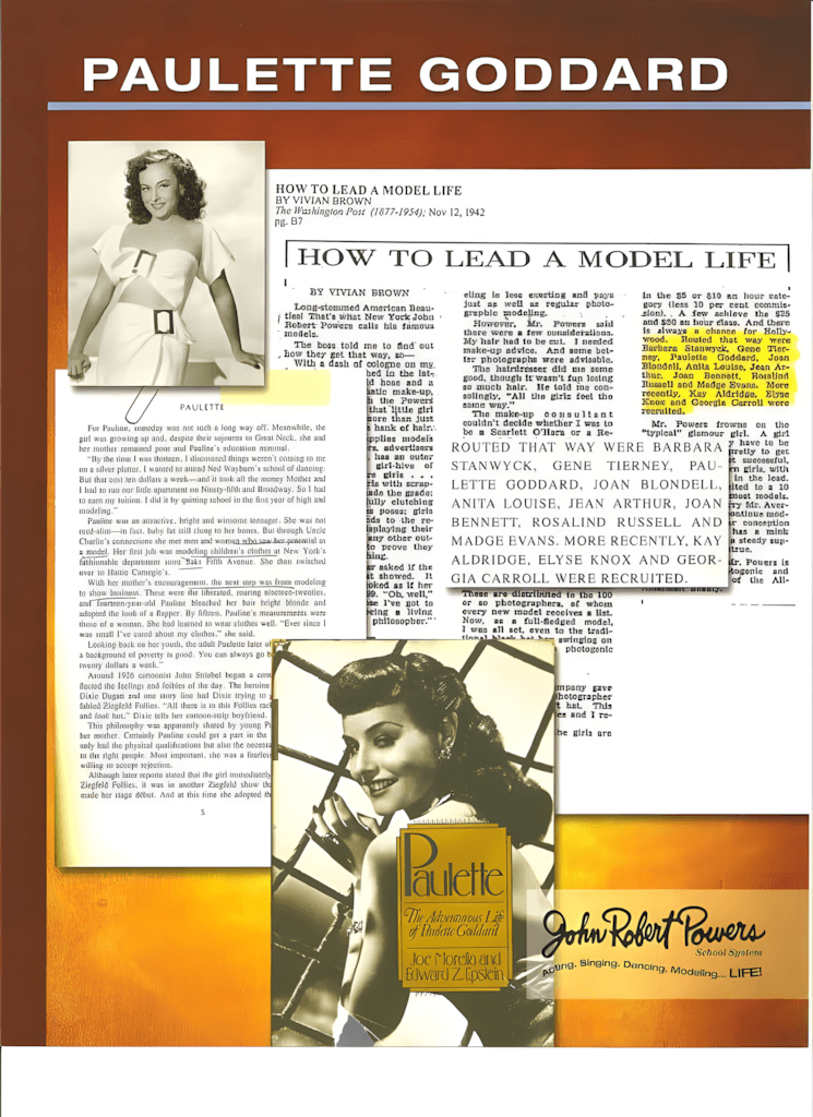 Paulette Goddard - a legacy of John Robert Powers